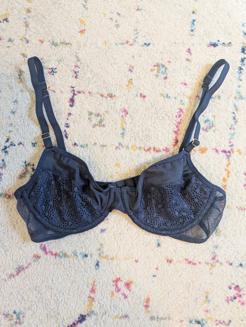 Lively Navy Lace Bralette 36A